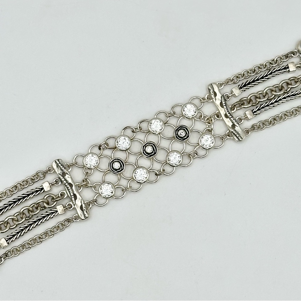 Silpada Retired B2711 Cavalier Sterling Silver & CZ Bracelet